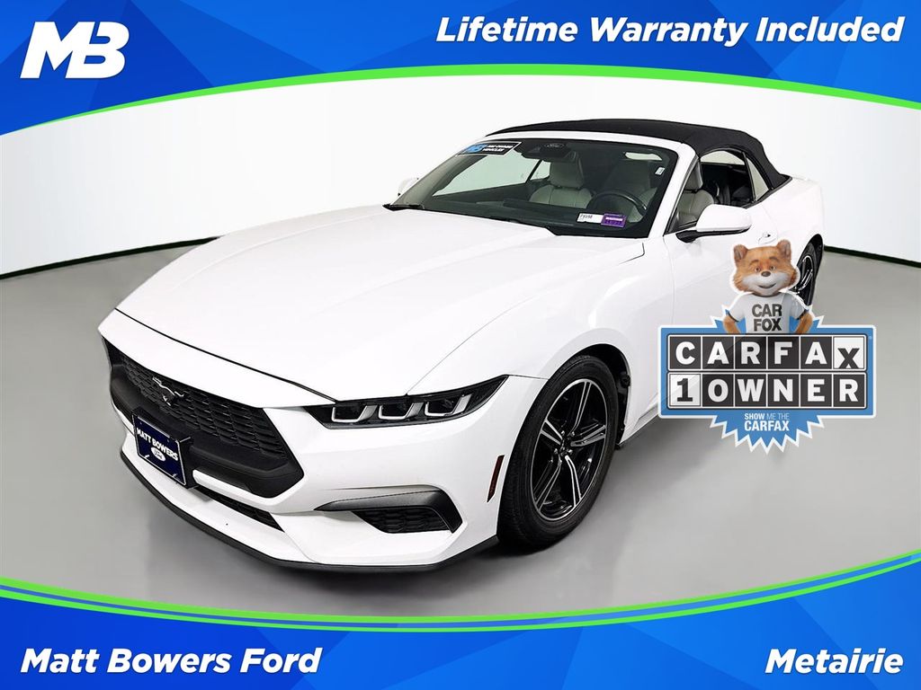 Oxford White 2024 Ford Mustang Convertible Rear-Wheel Drive Automatic