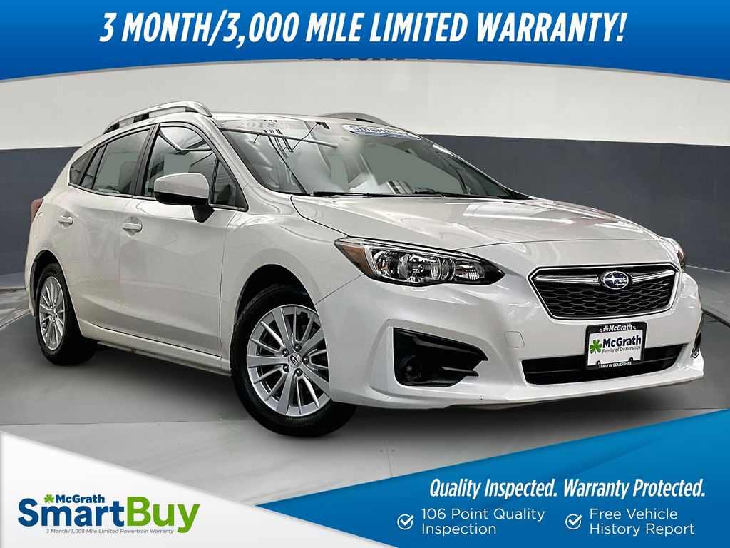 Crystal White Pearl 2018 Subaru Impreza Hatchback All-Wheel Drive Continuously Variable Transmission