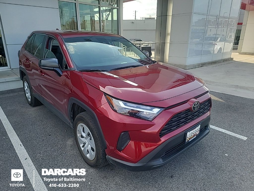 Red (Ruby Flare Pearl) 2025 Toyota RAV4 LE AWD SUV / Crossover All-Wheel Drive 8-Speed Automatic
