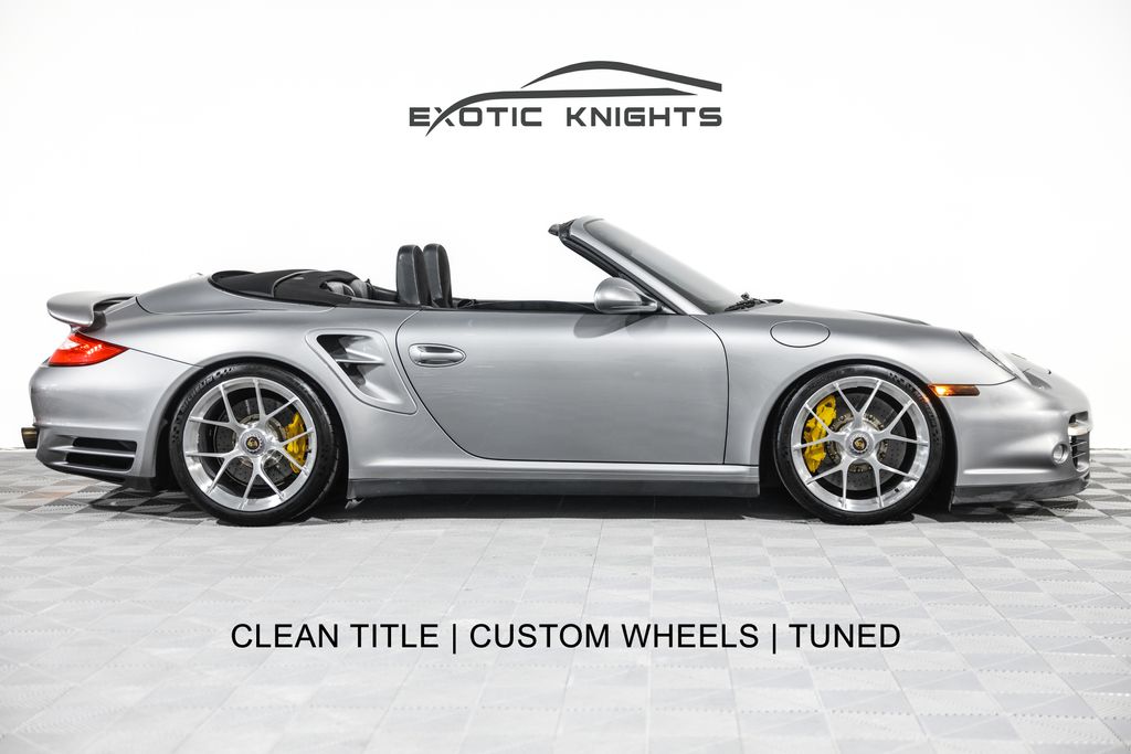 Silver 2012 Porsche 911 Turbo S Cabriolet AWD Convertible All-Wheel Drive 7-Speed Automatic