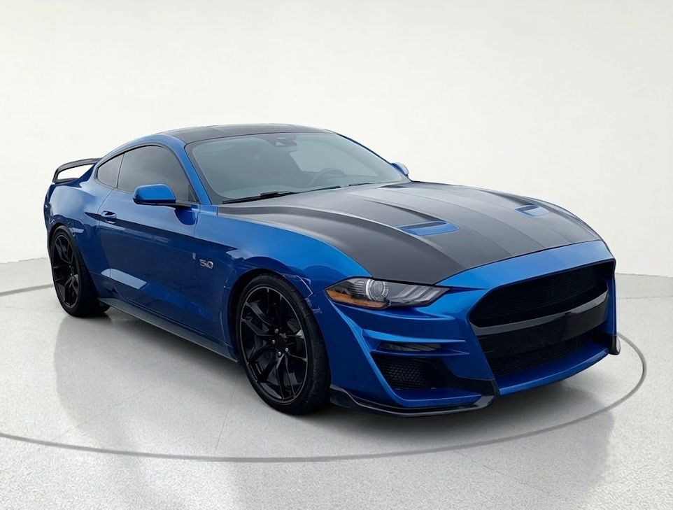 Blue Metallic 2019 Ford Mustang Coupe Rear-Wheel Drive 6-Speed Manual
