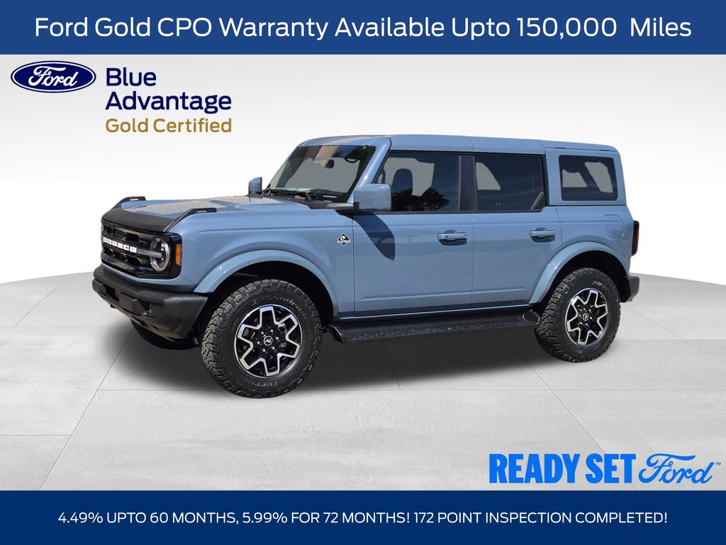 Blue (Azure Gray Metallic Tri-Coat) 2025 Ford Bronco Outer Banks 4-Door 4WD SUV / Crossover Four-Wheel Drive Automatic