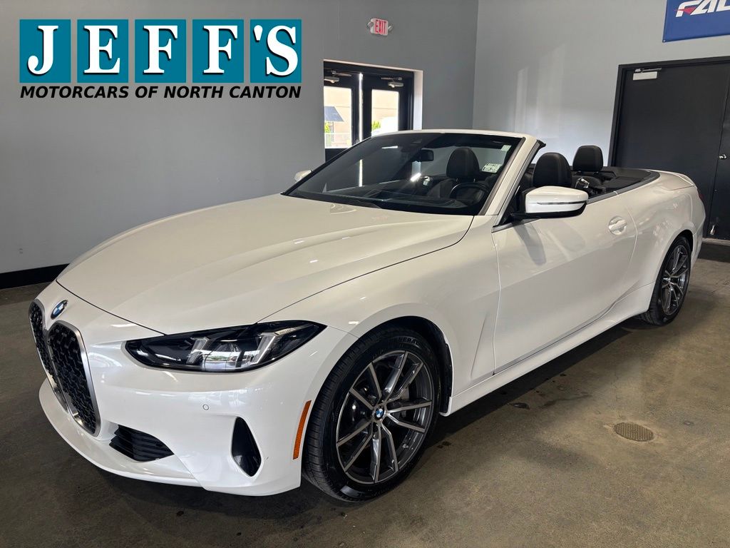 White Metallic 2025 BMW 4 Series 430i Convertible xDrive Convertible All-Wheel Drive 8-Speed Automatic