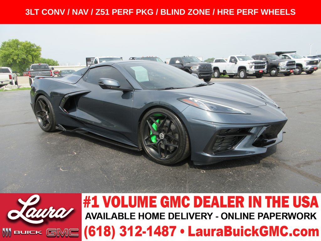 Shadow Gray Metallic 2021 Chevrolet Corvette Convertible Rear-Wheel Drive 8-Speed Dual Clutch