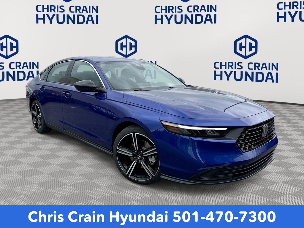 Blue 2023 Honda Accord Hybrid Sedan Front-Wheel Drive Continuously Variable Transmission