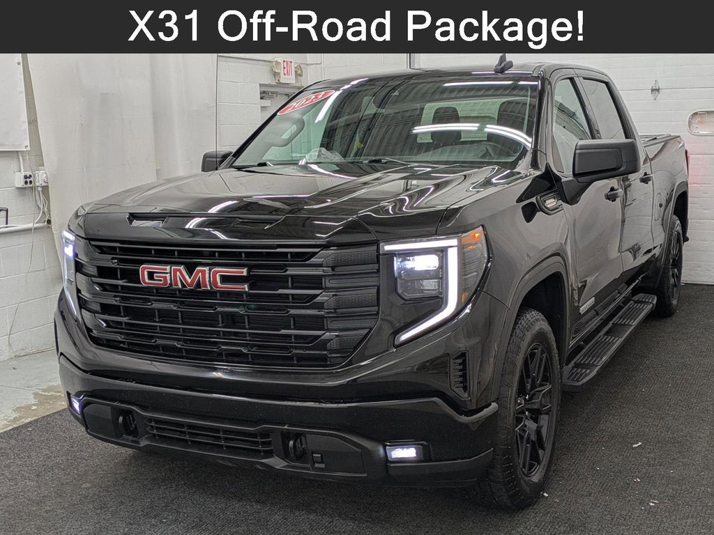 Onyx Black 2023 GMC Sierra 1500 Elevation Crew Cab 4WD Pickup Truck Four-Wheel Drive Automatic