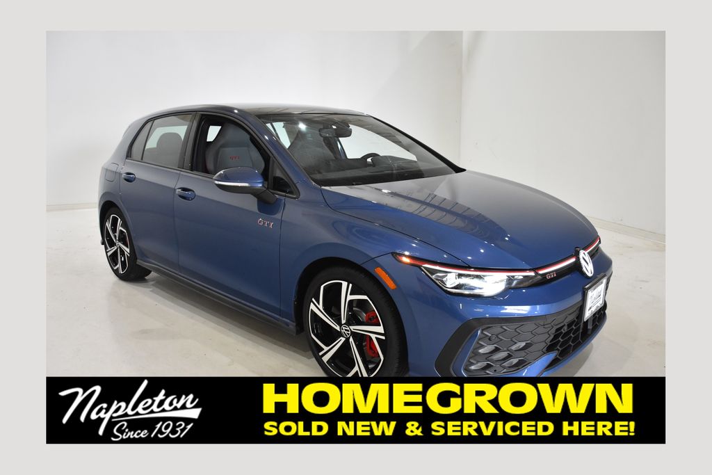 Slate Blue Metallic 2025 Volkswagen Golf GTI Hatchback Front-Wheel Drive 7-Speed Dual Clutch