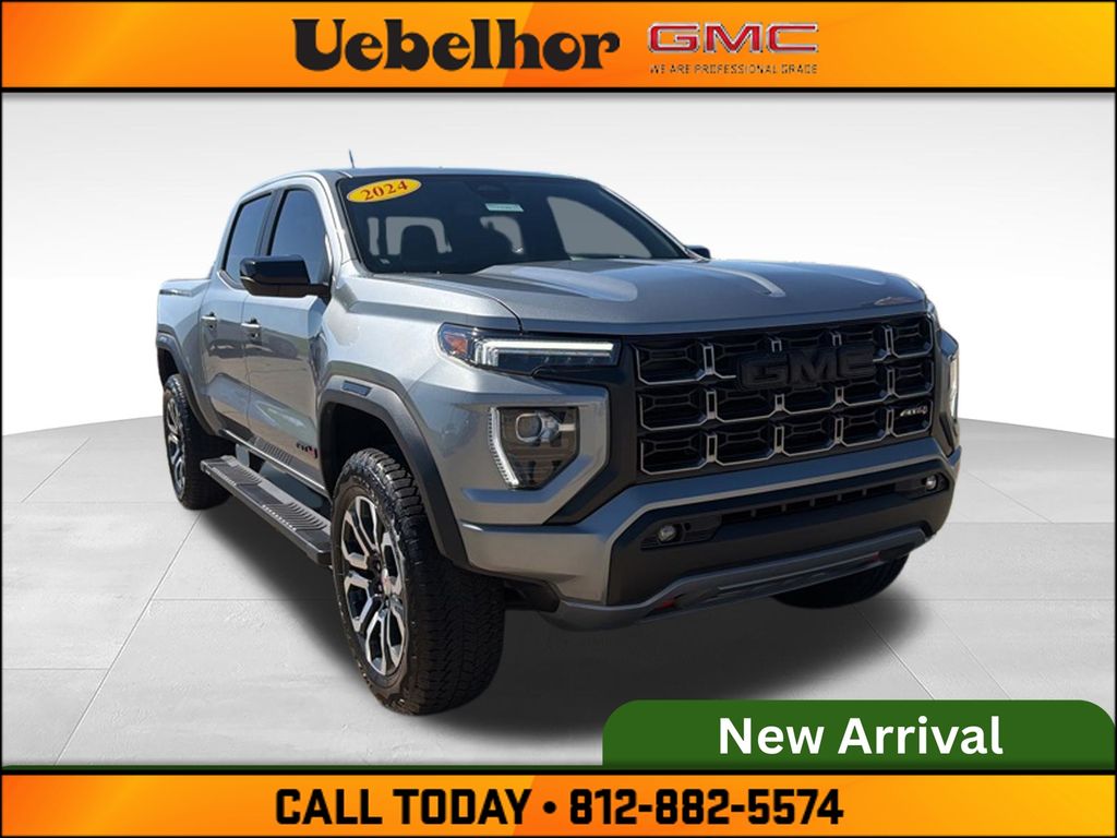 Sterling Metallic 2024 GMC Canyon AT4 Crew Cab 4WD Pickup Truck Four-Wheel Drive 8-Speed Automatic