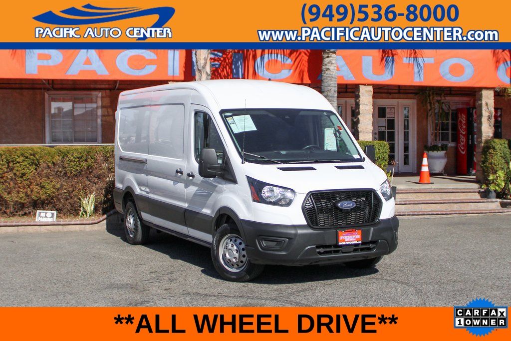 Oxford White 2023 Ford Transit Cargo Van All-Wheel Drive