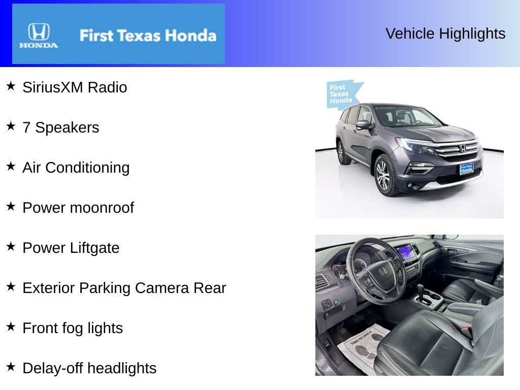 Used Car 2018 Honda Pilot  Ex-l For Sale Under $20,000 In Austin, Texas