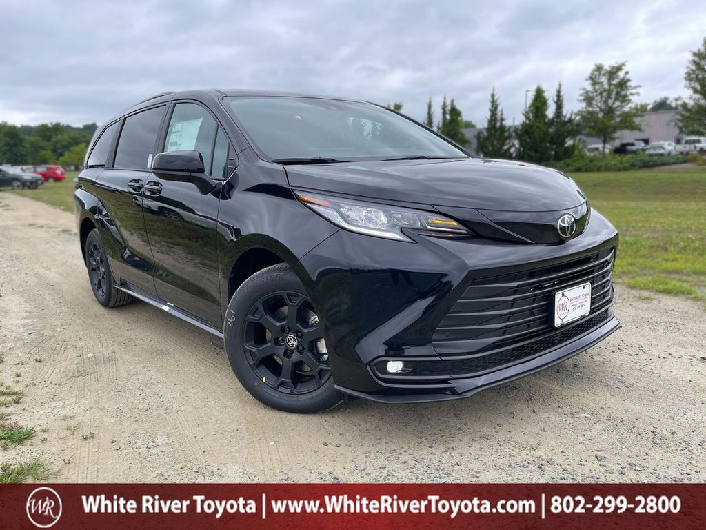 Midnight Black 2026 Toyota Sienna Minivan All-Wheel Drive Continuously Variable Transmission