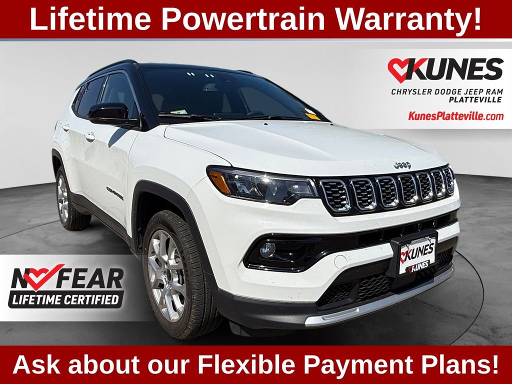 Bright White Clearcoat 2025 Jeep Compass SUV / Crossover Four-Wheel Drive 8-Speed Automatic