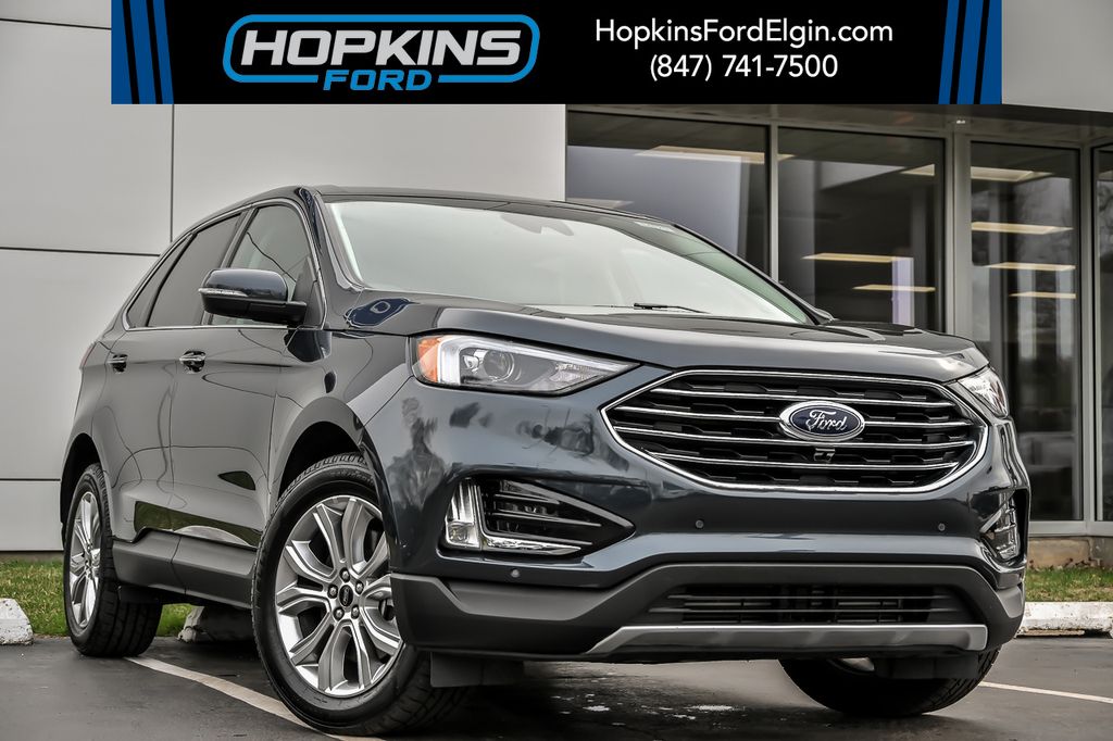 Blue Metallic 2024 Ford Edge Titanium AWD SUV / Crossover All-Wheel Drive 8-Speed Automatic