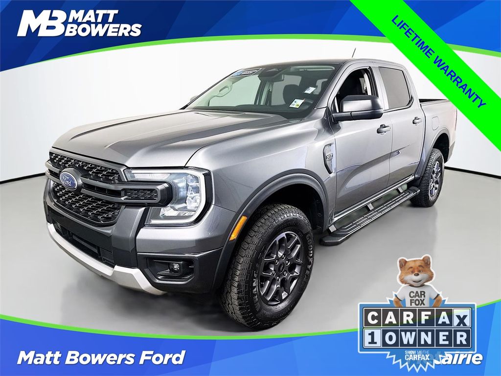 Gray Metallic 2025 Ford Ranger XLT SuperCrew 4WD Pickup Truck Four-Wheel Drive Automatic