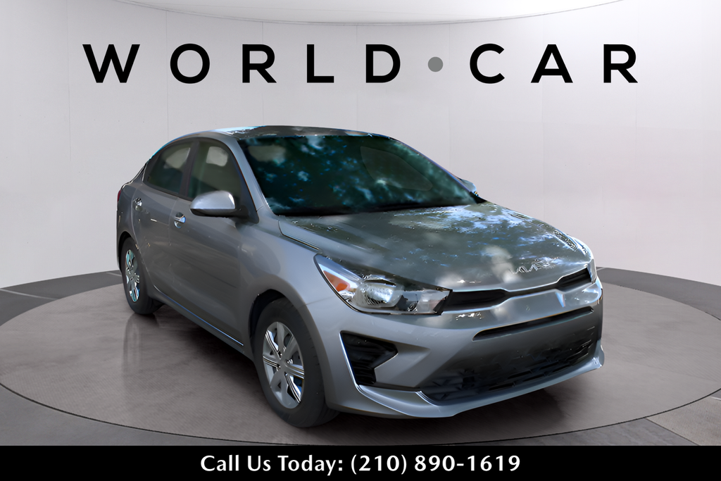 Steel Gray 2023 Kia Rio S FWD Sedan Front-Wheel Drive Continuously Variable Transmission