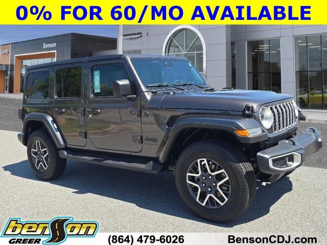 Gray (Granite Crystal Metallic Clearcoat) 2025 Jeep Wrangler Sahara 4-Door 4WD SUV / Crossover Four-Wheel Drive 8-Speed Automatic