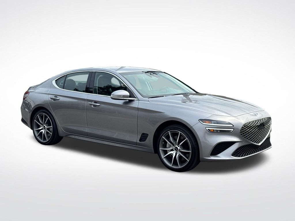 Silver 2025 Genesis G70 Sedan Rear-Wheel Drive 8-Speed Automatic