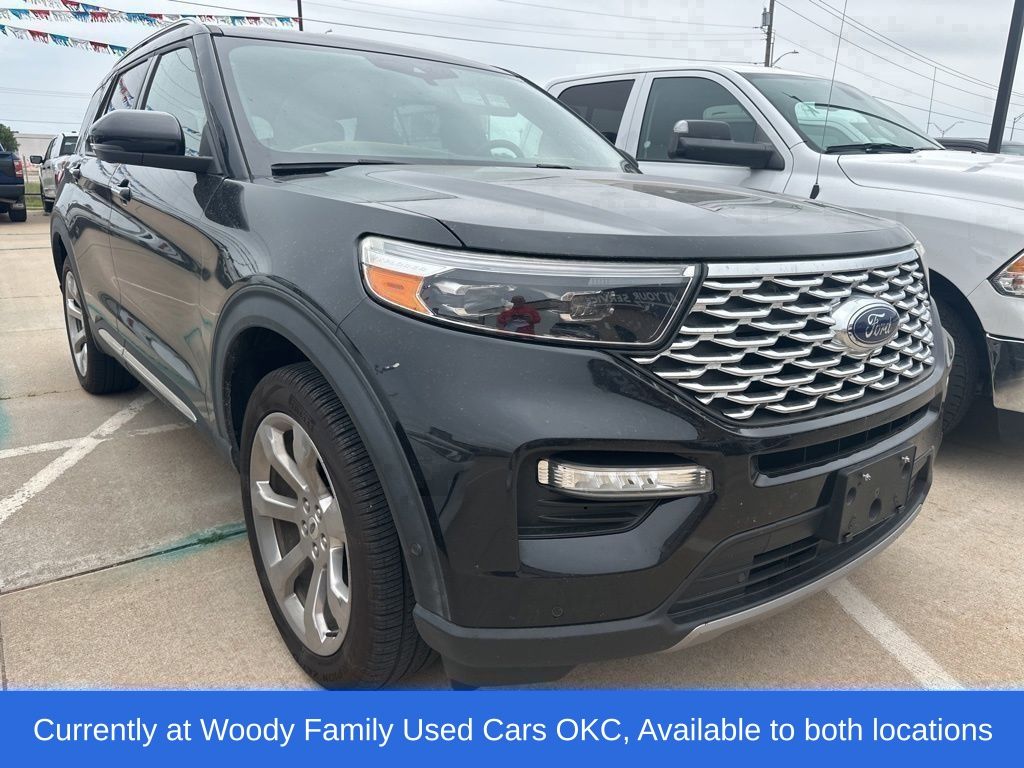Black Metallic 2020 Ford Explorer Platinum AWD SUV / Crossover All-Wheel Drive Automatic