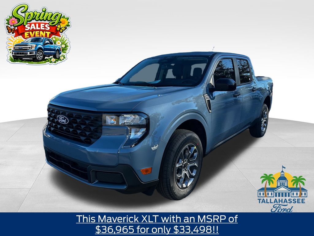 Blue (Azure Gray Metallic Tri-Coat) 2026 Ford Maverick XLT SuperCrew AWD Pickup Truck All-Wheel Drive 8-Speed Automatic