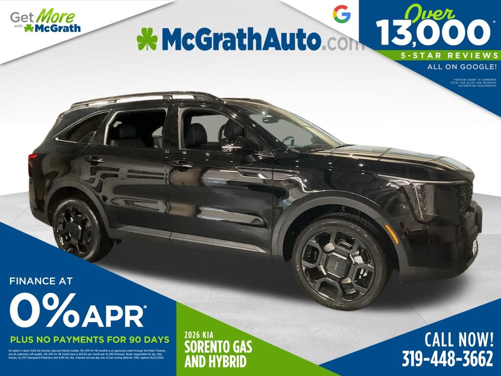 Ebony Black 2026 Kia Sorento X-Line SX Prestige AWD SUV / Crossover All-Wheel Drive 8-Speed Dual Clutch