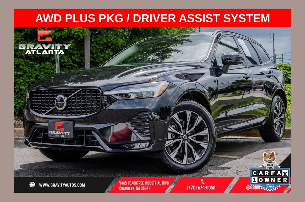 Onyx Black Metallic 2025 Volvo XC60 B5 Plus Dark Theme AWD SUV / Crossover All-Wheel Drive Automatic