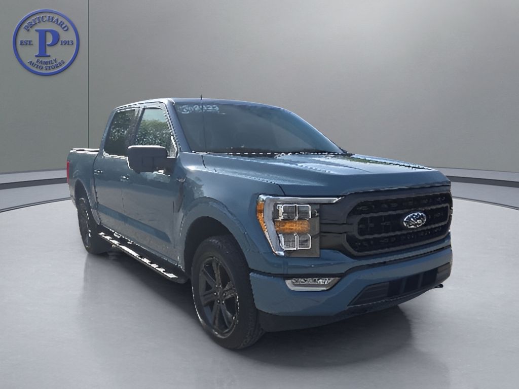 Blue 2023 Ford F-150 Pickup Truck Four-Wheel Drive Automatic