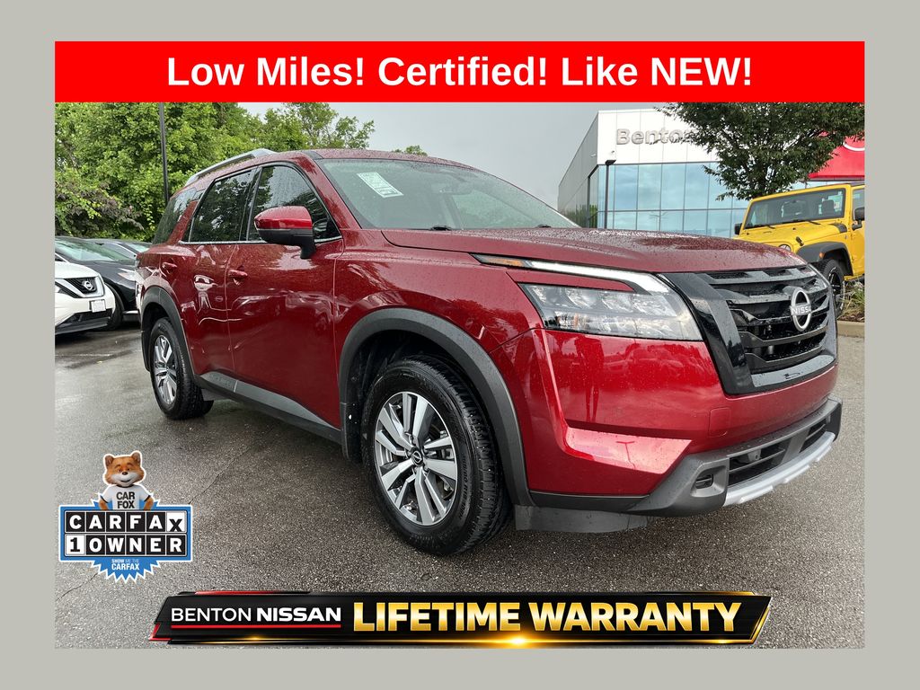 Red (Scarlet Ember Tintcoat) 2025 Nissan Pathfinder SUV / Crossover Front-Wheel Drive 9-Speed Automatic