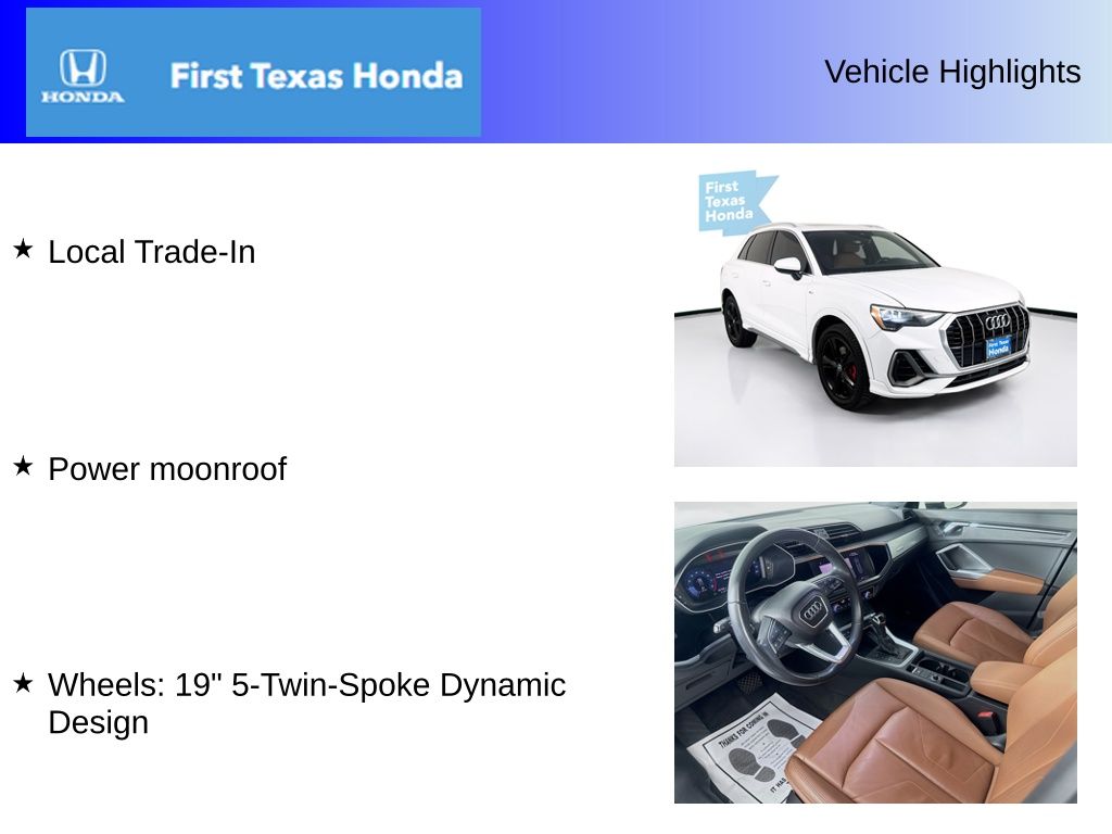 Used Car 2020 Audi Q3  Premium S Line For Sale Under $25,000 In Austin, Texas