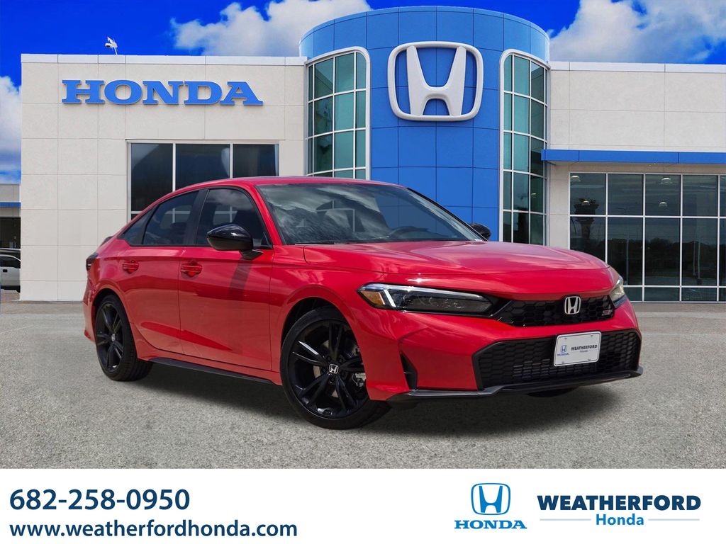 Red 2026 Honda Civic Sedan Front-Wheel Drive 6-Speed Manual