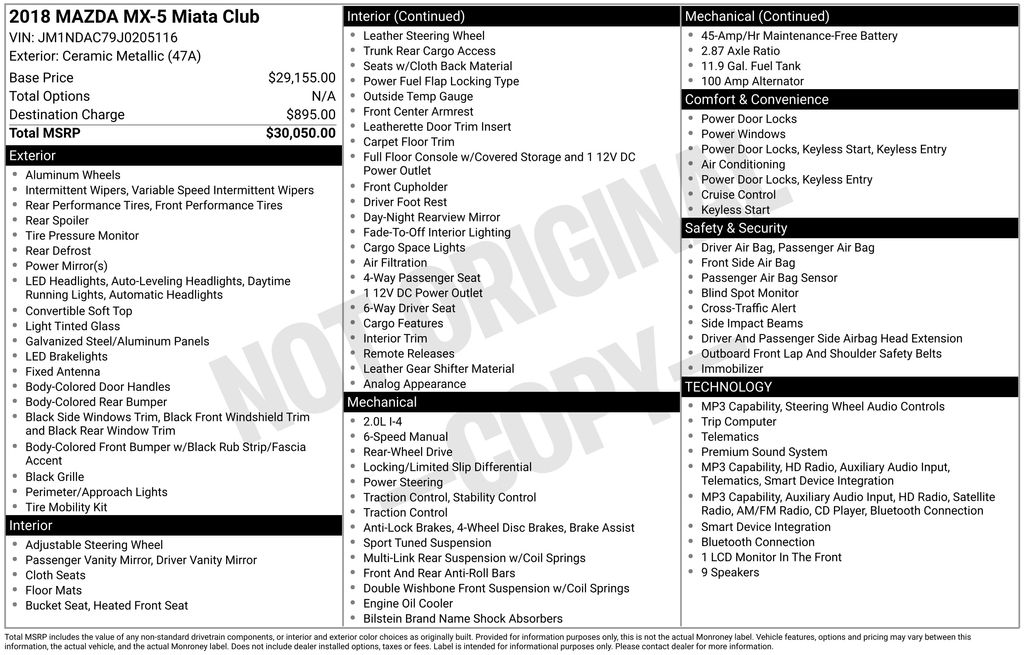 2018 Mazda MX-5 Miata Club