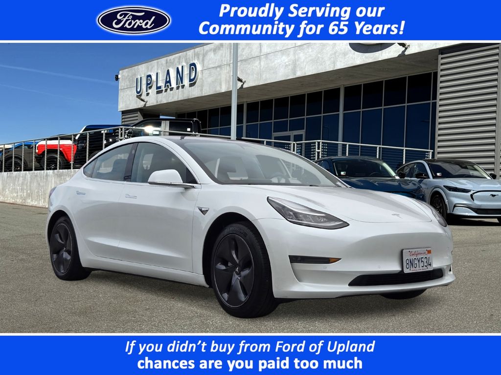 White 2020 Tesla Model 3 Standard Range Plus RWD Sedan Rear-Wheel Drive 1-Speed Automatic