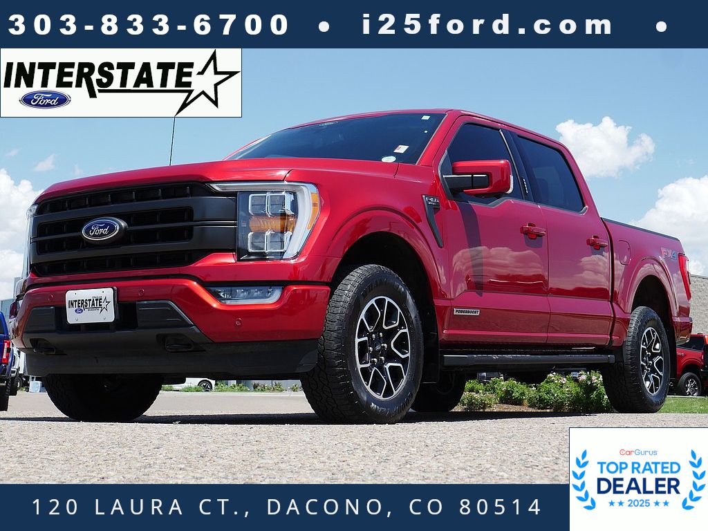 Rapid Red Metallic Tinted Clearcoat 2022 Ford F-150 Pickup Truck Four-Wheel Drive Automatic