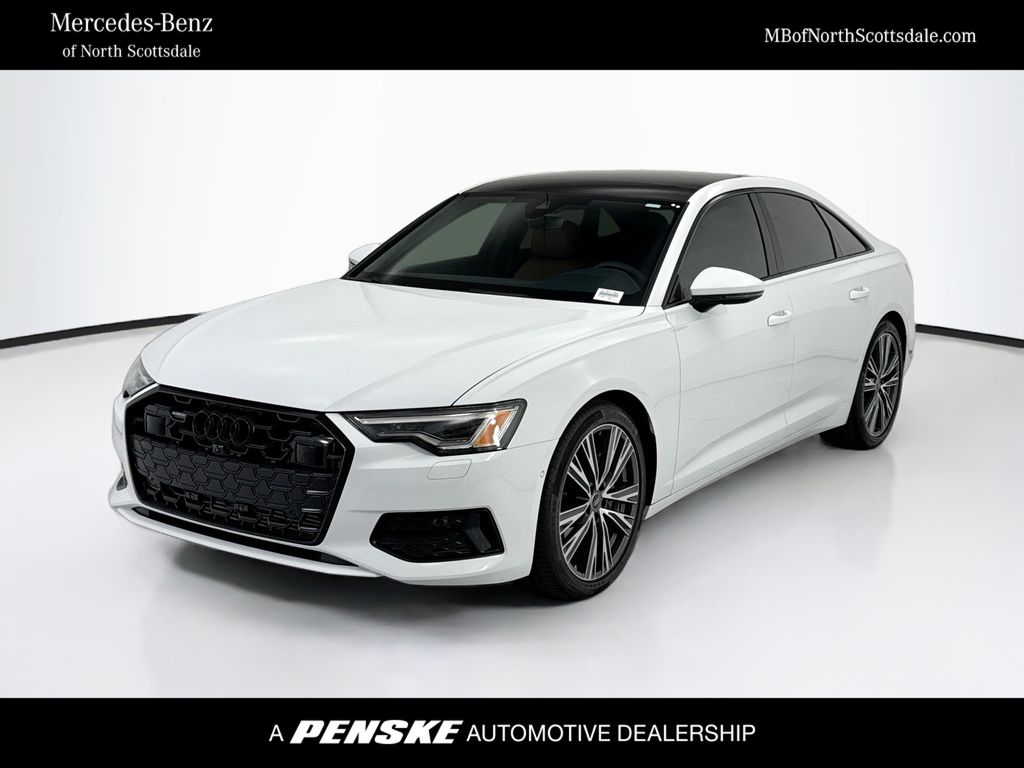 Glacier White Metallic 2024 Audi A6 Sedan All-Wheel Drive 7-Speed Automatic