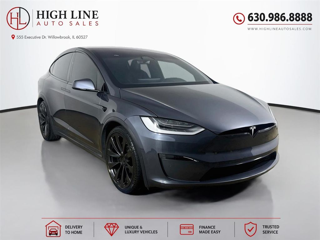 Midnight Silver Metallic 2022 Tesla Model X SUV / Crossover All-Wheel Drive 1-Speed Automatic