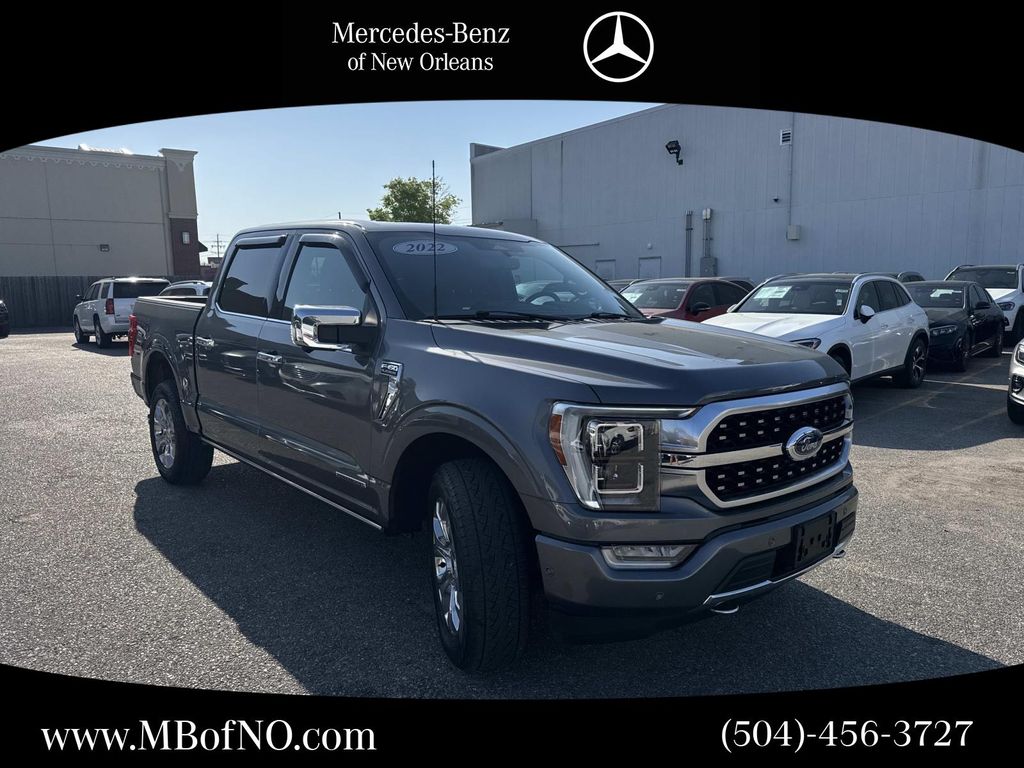 Gray Metallic 2022 Ford F-150 Platinum SuperCrew 4WD Pickup Truck Four-Wheel Drive Automatic