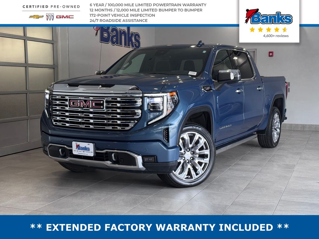 Downpour Metallic 2025 GMC Sierra 1500 Denali Crew Cab 4WD Pickup Truck Four-Wheel Drive Automatic