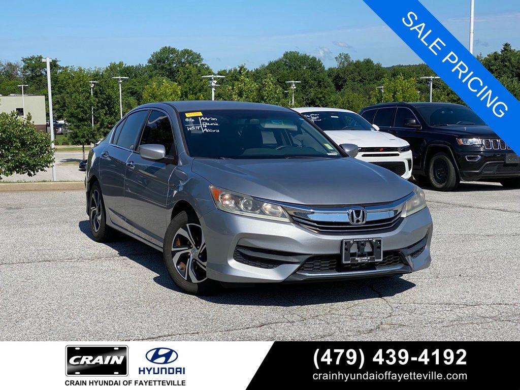 Silver 2016 Honda Accord LX Sedan Front-Wheel Drive Continuously Variable Transmission