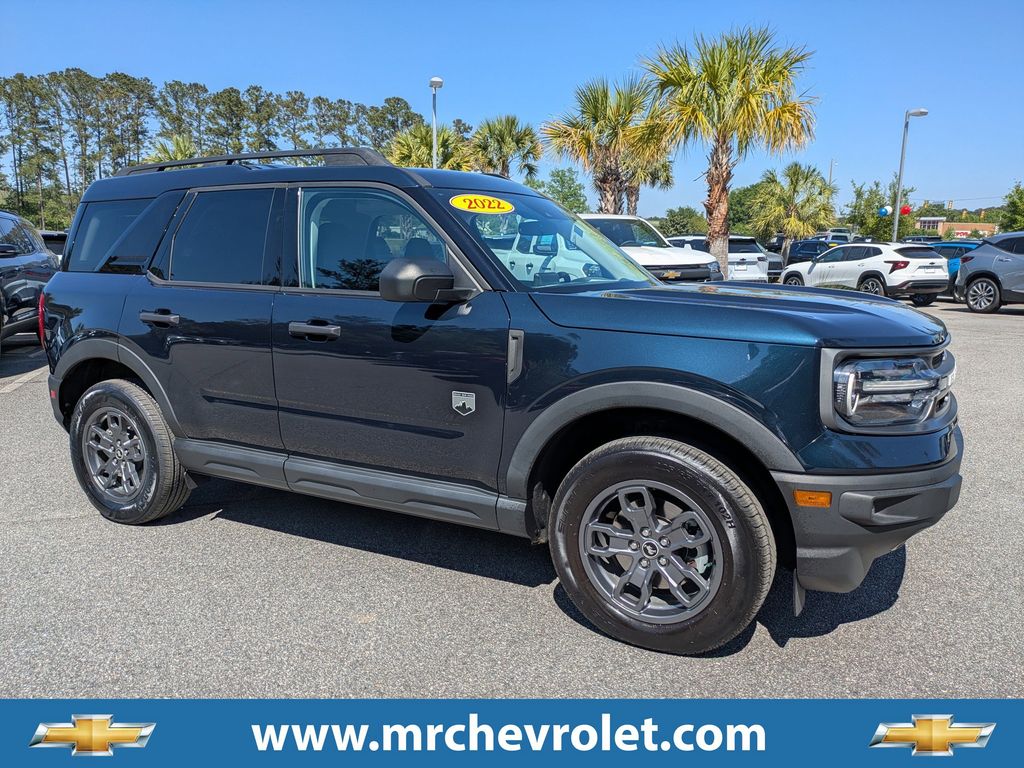 Blue Metallic 2022 Ford Bronco Sport Big Bend AWD SUV / Crossover All-Wheel Drive 8-Speed Automatic