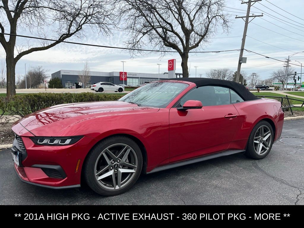 Red Metallic 2024 Ford Mustang EcoBoost Premium Convertible RWD Convertible Rear-Wheel Drive Automatic