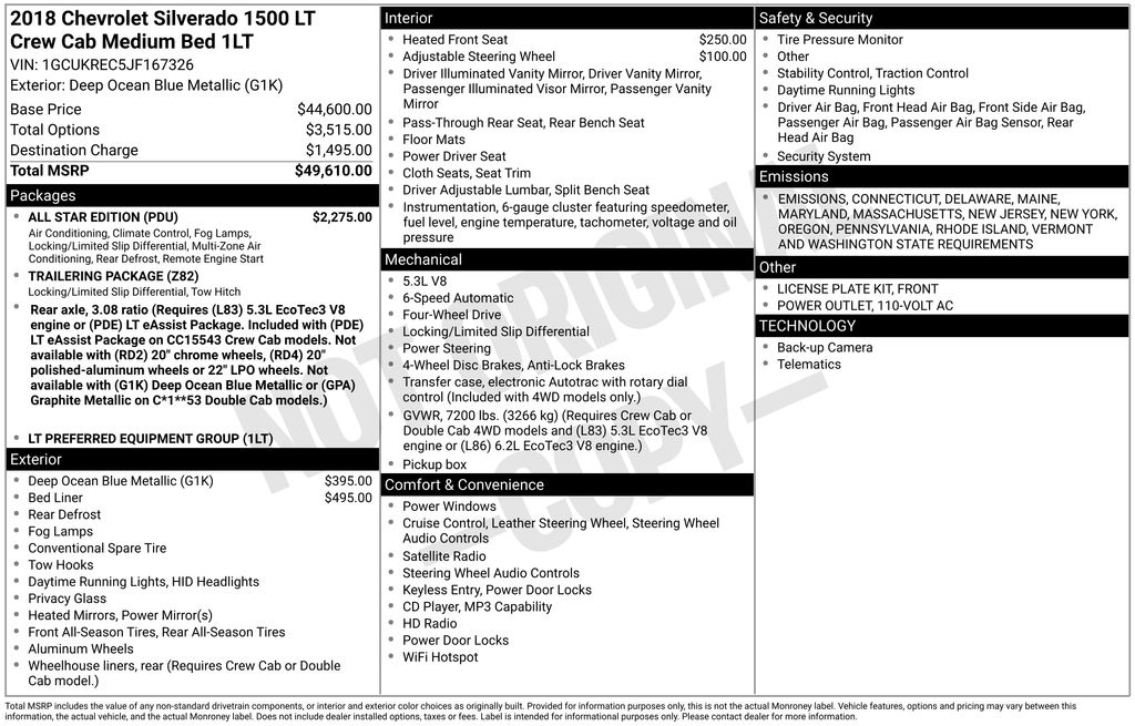 2018 Chevrolet Silverado 1500 LT Blue at Cook Ford