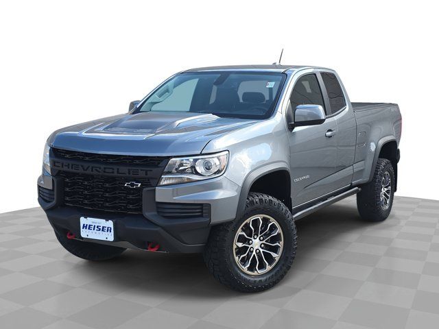 Gray (Satin Steel Metallic) 2021 Chevrolet Colorado Pickup Truck Four-Wheel Drive 8-Speed Automatic