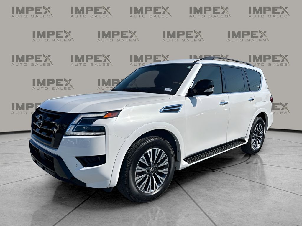 Aspen White Tricoat 2023 Nissan Armada SUV / Crossover 4X2 7-Speed Automatic