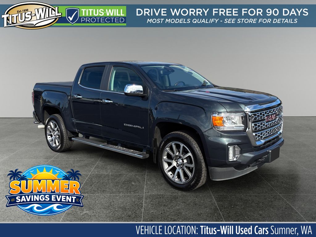 Hunter Green 2021 GMC Canyon Denali Crew Cab 4WD Pickup Truck Four-Wheel Drive 6-Speed Automatic