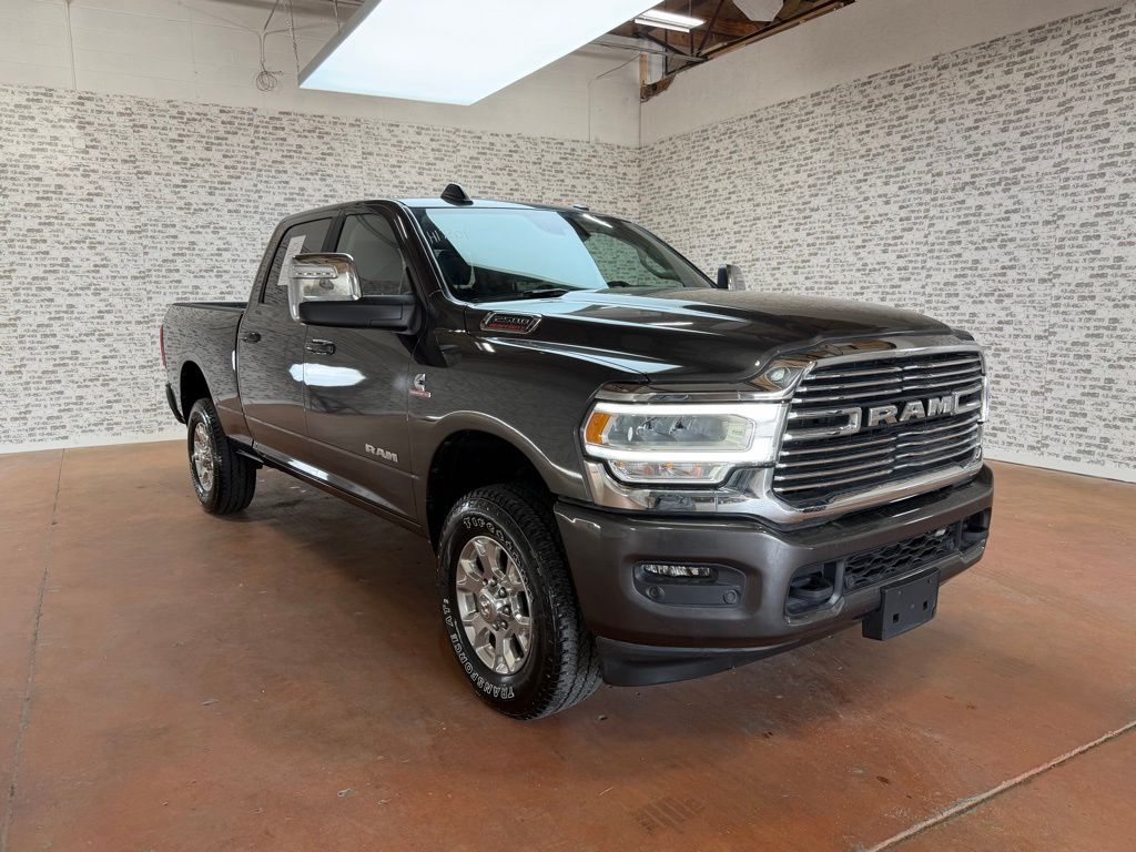 Gray (Granite Crystal Metallic Clearcoat) 2024 RAM 2500 Laramie Crew Cab 4WD Pickup Truck Four-Wheel Drive 6-Speed Automatic