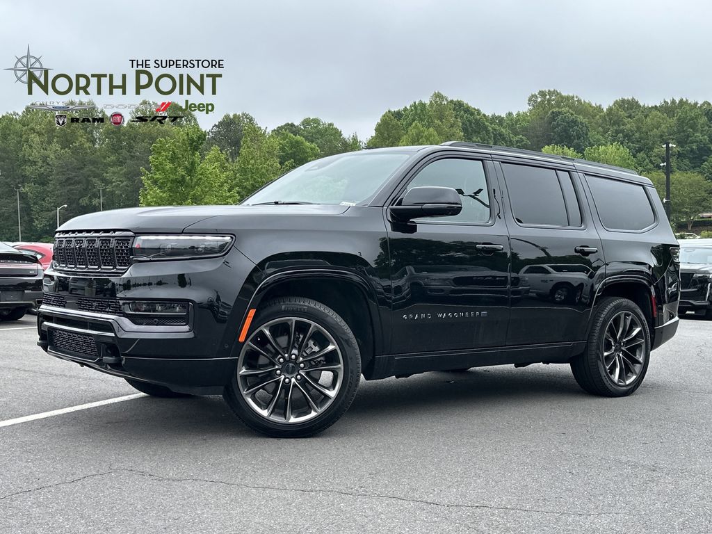 Diamond Black Crystal Pearlcoat 2025 Jeep Grand Wagoneer Series III 4WD SUV / Crossover Four-Wheel Drive 8-Speed Automatic