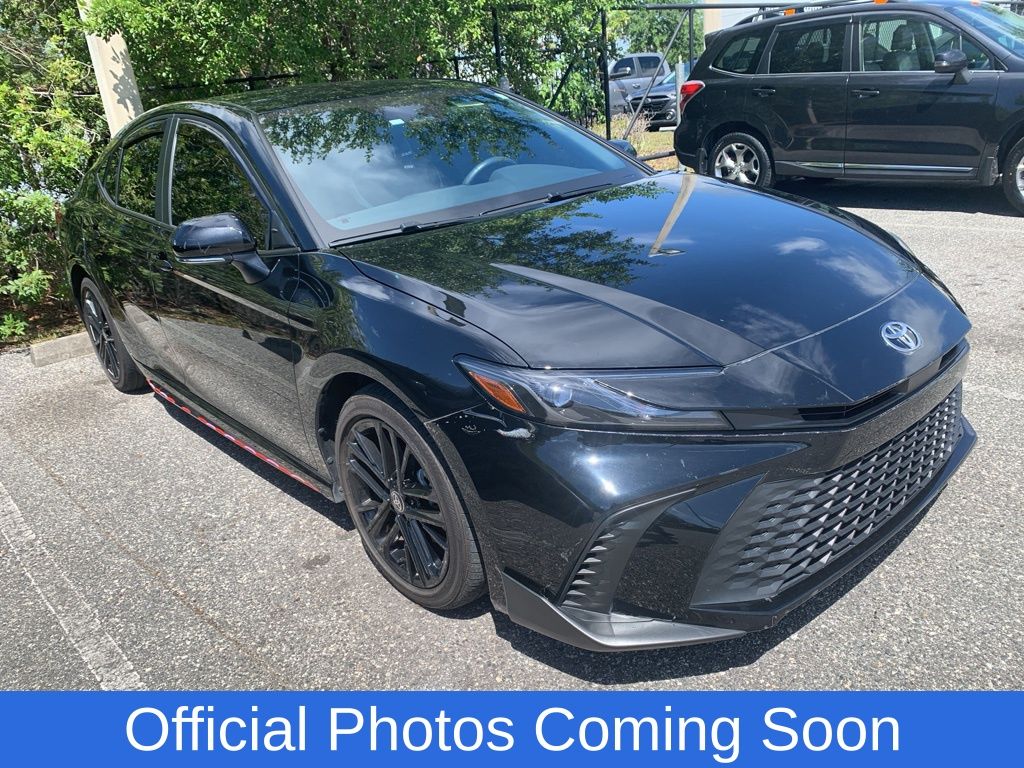Midnight Black Metallic 2025 Toyota Camry SE FWD Sedan Front-Wheel Drive Continuously Variable Transmission