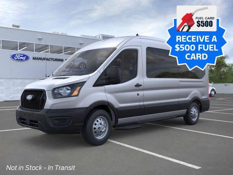 Ingot Silver Metallic 2026 Ford Transit Passenger 350 XL Medium Roof LB AWD Van All-Wheel Drive
