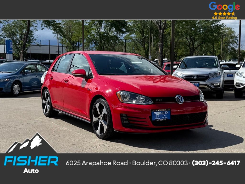 Tornado Red 2016 Volkswagen Golf GTI 2.0T S 4-Door FWD Hatchback Front-Wheel Drive 6-Speed Dual Clutch