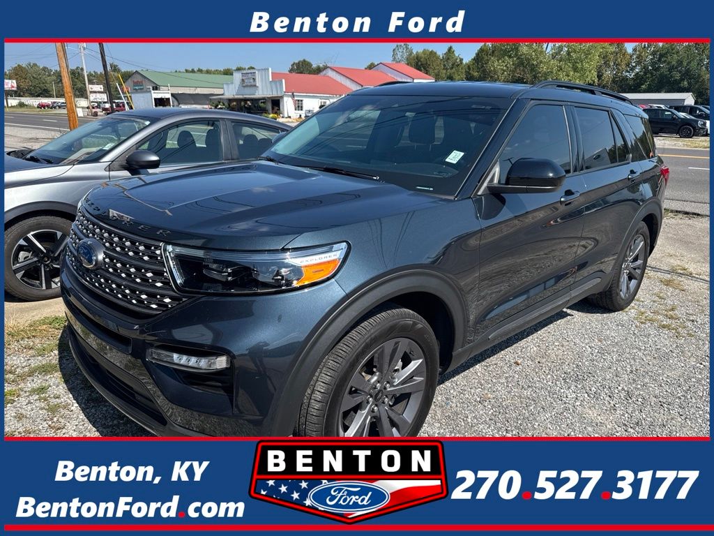 Stone Blue Metallic 2023 Ford Explorer SUV / Crossover Rear-Wheel Drive Automatic