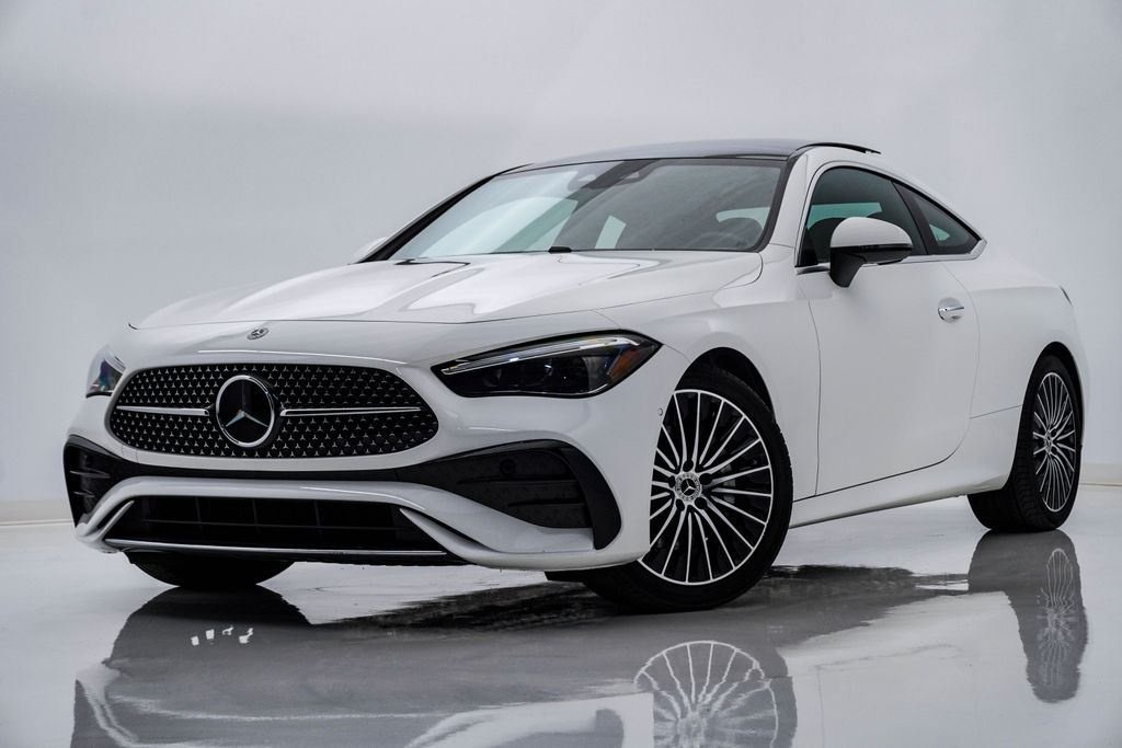 Polar White 2024 Mercedes-Benz CLE 300 4MATIC Coupe All-Wheel Drive 9-Speed Automatic